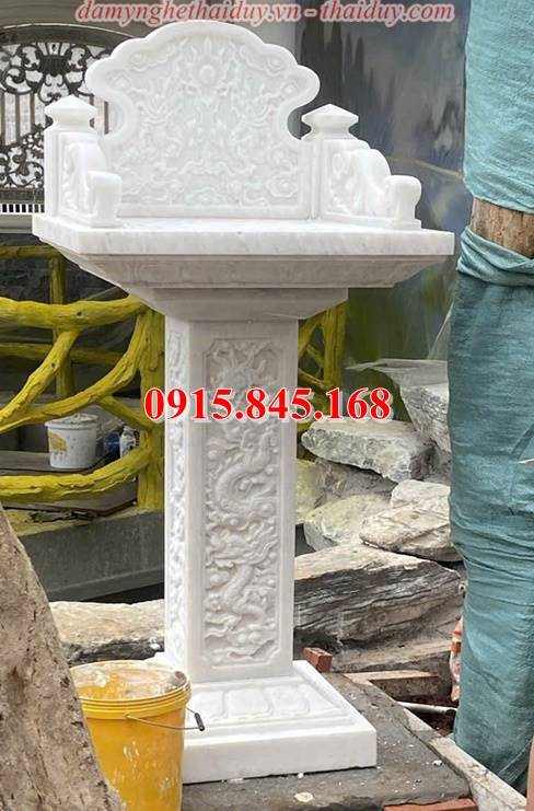 Mẫu+88 cây hương đá trắng nguyên khối 23 watermarked mieu tho xay bang gach da long an