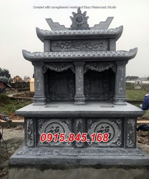 Lăng+43 mộ đôi đá khối quảng ninh 17 watermarked mo da hai mai 18 02