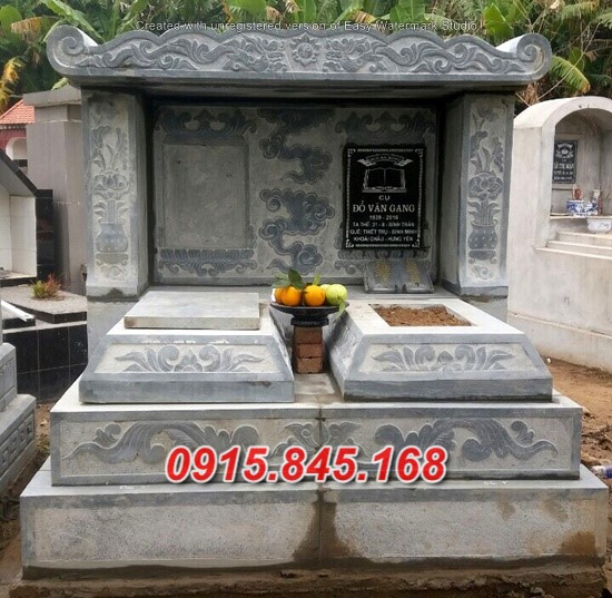 Lăng+43 mộ đôi đá khối quảng ninh 10 watermarked mo da mot mai 21