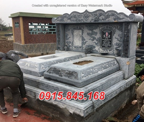 Lăng+43 mộ đôi đá khối quảng ninh 11 watermarked mo da mot mai 26