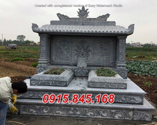 Lăng+43 mộ đôi đá khối quảng ninh 7 watermarked mo da mot mai 29