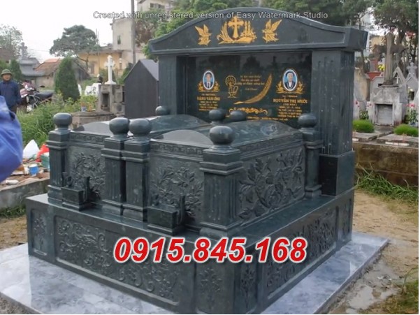 55+Mẫu mộ đá xanh nguyên khối ninh bình 8 watermarked 8 Copy 1