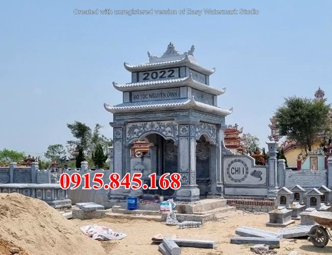 Mẫu+56 lăng thờ đá thái bình 8 watermarked Ban 15 Mau lang mo da xanh reu cao cap theo yeu tai cac tinh thanh toan quoc Copy