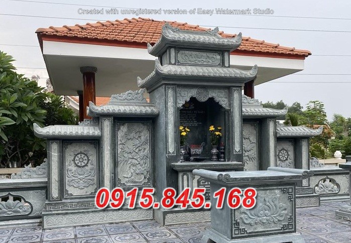 Lăng63+ thờ đá tuyên quang 9 watermarked Lang Tho Da co hai mai hai canh phong chia thanh 5 cung