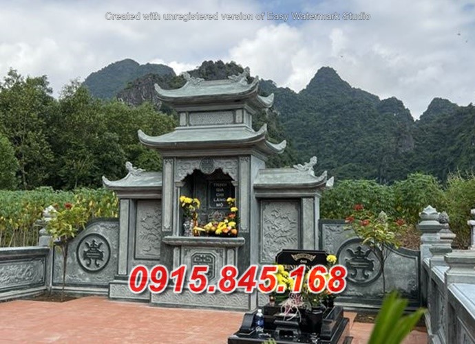 65+Lăng thờ đá yên bái 13 watermarked Mau Lang Mo da dep dien tich 30m2