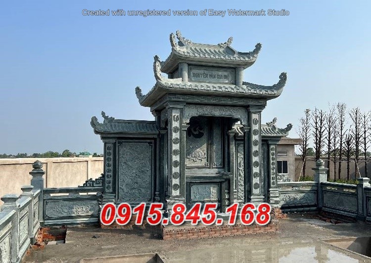 Xây66+ lăng thờ đá bán hà giang 8 watermarked Mau Lang tho da canh phong 2 mai dep nhat hien nay