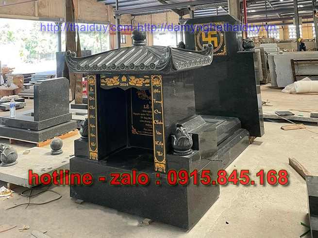 04+Mẫu mộ tam cấp đá xanh sơn la 8 watermarked Mau Mo da Granite dep an tuong Copy Copy 2 Copy Copy 2