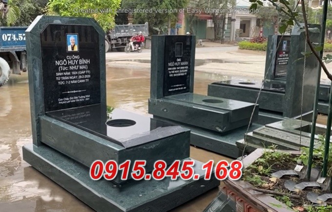 Mẫu+08 mộ tam cấp đá nghệ an 8 watermarked Mau Mo da Xanh reu Granite dep cao cap Anh Quan Ninh Binh Copy 1