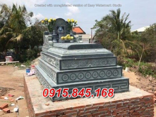 Giá86+ mộ đá nguyên khối granite đơn giản 15 watermarked Mau Mo da don Tam Son dep 400x300 Copy 2