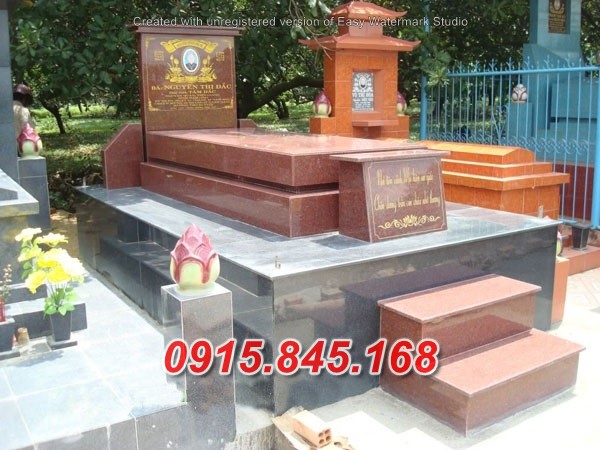 04+Mẫu mộ tam cấp đá xanh sơn la 15 watermarked Mau mo da hoa cuong granite LD 02 Copy 2