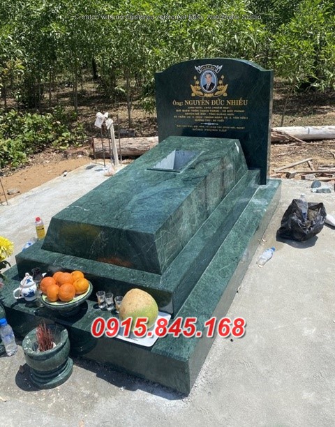 13+Mộ tam cấp đá xanh đà nẵng 7 watermarked Mo da Granite NBS 5 Copy 1