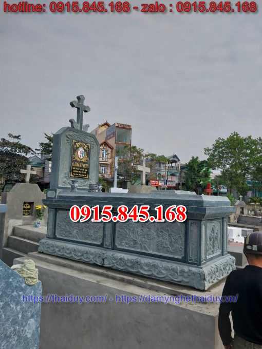 Mẫu+12 mộ đá khối thừa thiên huế 12 watermarked Mo da cong giao mau xanh reu DT MDCG03 tinh te Copy Copy Copy 1