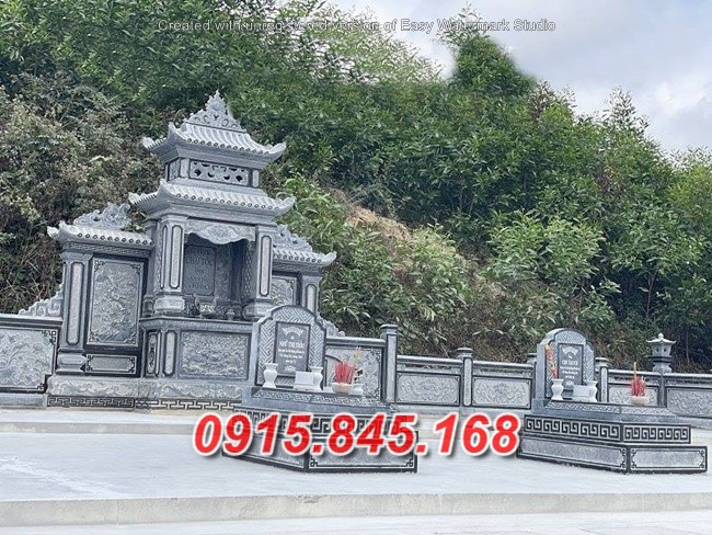 73+Lăng thờ đá khối quảng bình 10 watermarked Xay Lang Mo da dep voi Mo da don va Mo da doi