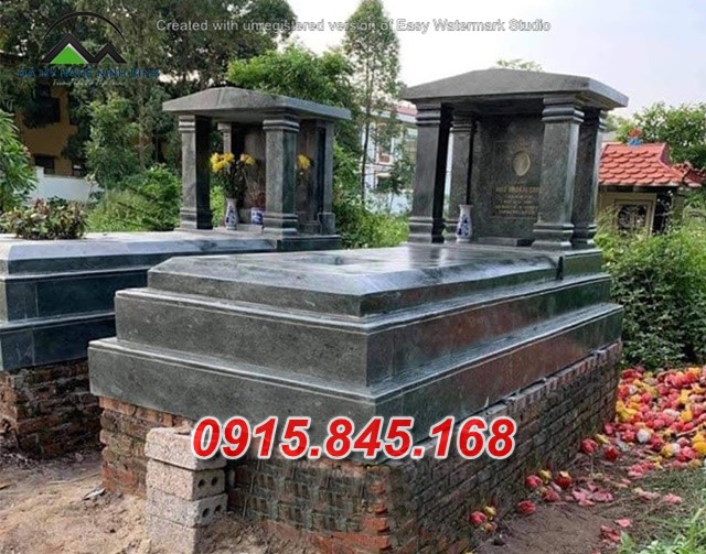 13+Mộ tam cấp đá xanh đà nẵng 12 watermarked mo da hoa cuong 21 Copy 1