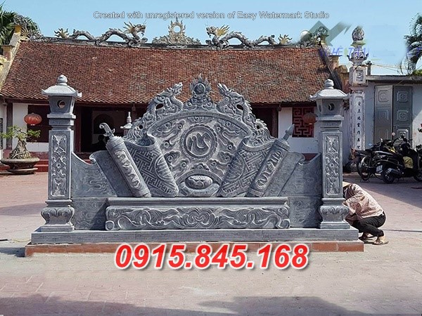 06Cuốn thư sài gòn xây bình phong đá 13 watermarked Bao gia tien cuon thu bang da tu nhien