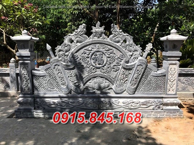 Mẫu86 cuốn thư bình dương xây bình phong đá 6 watermarked ctdnt