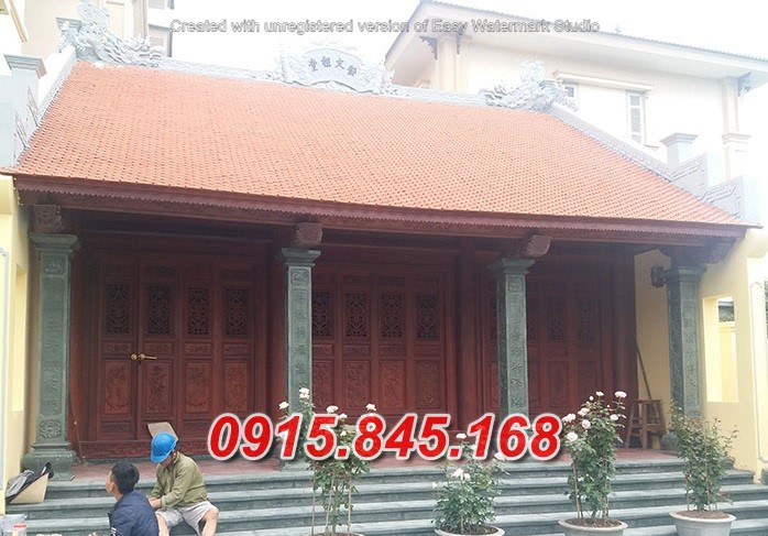 63Mẫu cột lai châu xây ốp dán đá khối 18 watermarked mau nha co bang da nam dinh