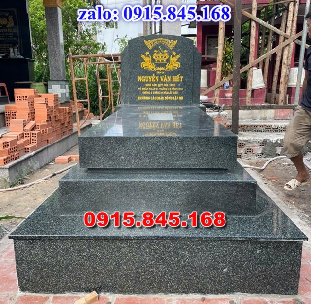 Bia mộ gia đình thiết kế mỹ nghệ chạm đieu khắc an giang