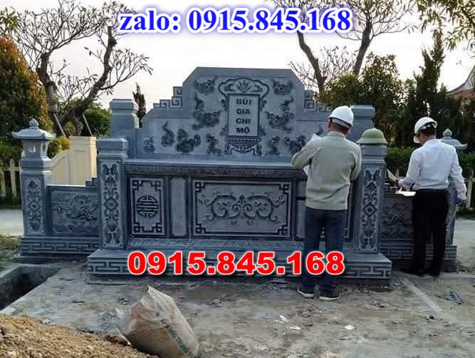 04 Mộ ông bà bố mẹ đá granite tiền giang tro cốt 17 Mo ong ba bo me ba ma gia toc bang da xanh tien giang