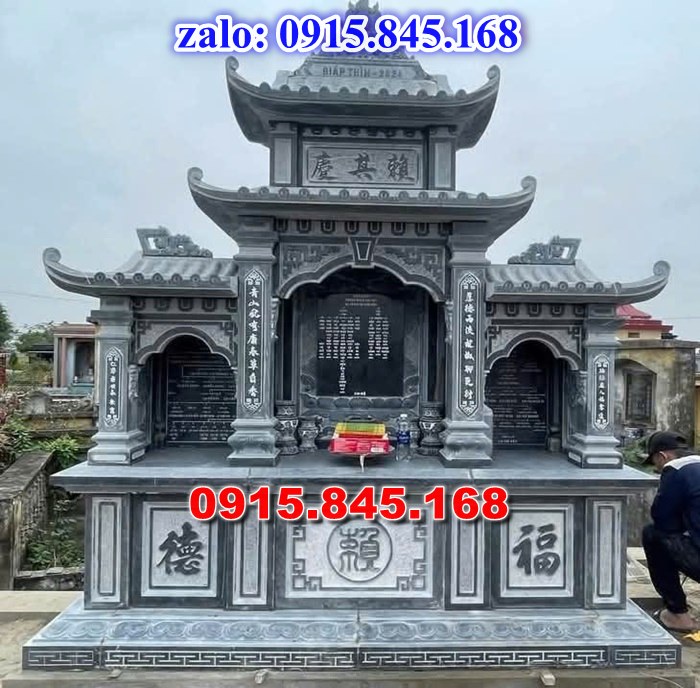 04 Mộ ông bà bố mẹ đá granite tiền giang tro cốt 10 mo bang da kich thuoc chuan phong thuy cao cap tien giang