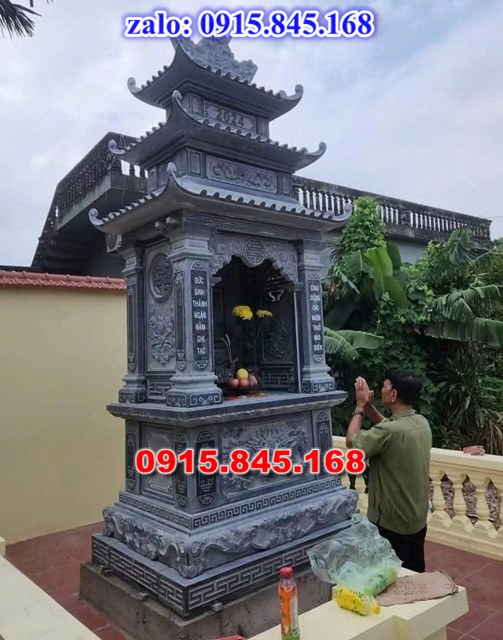 04 Mộ ông bà bố mẹ đá granite tiền giang tro cốt 13 mo da don gian da xanh vang trang cam thach tien giang