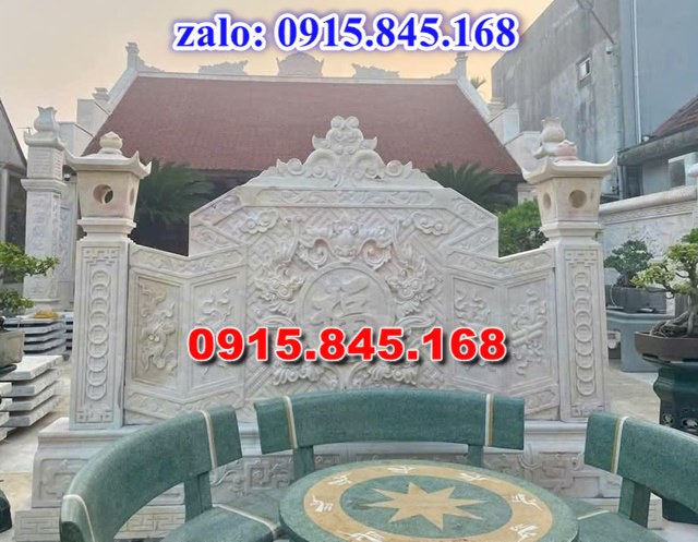 Bình phong đá, cuốn thư bằng đá, giá bán bình phong trước nhà, xây bình phong bằng đá, kích thước cuốn thư đá chuẩn phong thủy, Bình phong nhà thờ họ từ đường, cuốn thư lăng mộ nghĩa trang, cuốn thư nhà mồ gia tộc, bình phong xi măng, cách đặt cuốn thư đá, 