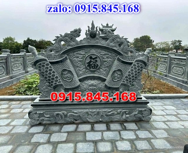 Bình phong đá, cuốn thư bằng đá, giá bán bình phong trước nhà, xây bình phong bằng đá, kích thước cuốn thư đá chuẩn phong thủy, Bình phong nhà thờ họ từ đường, cuốn thư lăng mộ nghĩa trang, cuốn thư nhà mồ gia tộc, bình phong xi măng, cách đặt cuốn thư đá, 