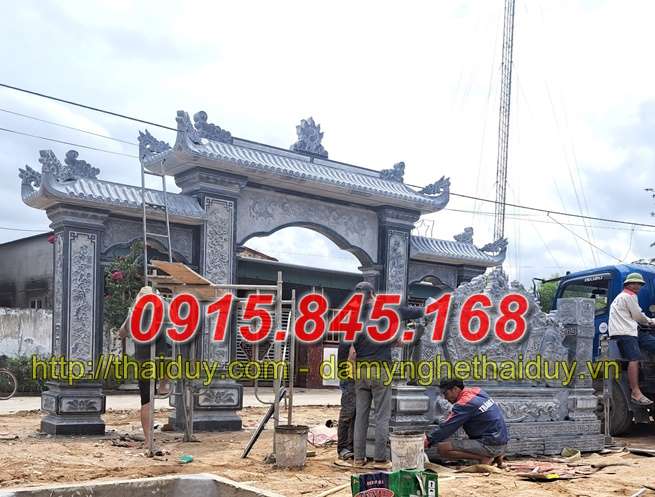 mẫu cổng đá đẹp, cổng bằng đá, kích thước cổng đá, giá bán cổng đá, thiết kế cổng bằng đá,